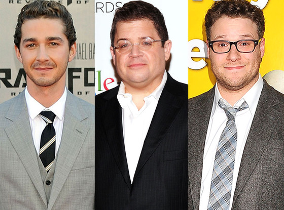 Shia Labeouf, Patton Oswalt, Seth Rogen Shia Labeouf, Patton Oswalt, Seth Rogen